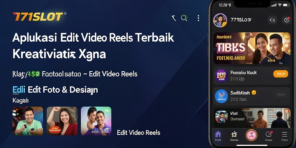 Antarmuka intuitif 171SLOT saat mengedit video reels.