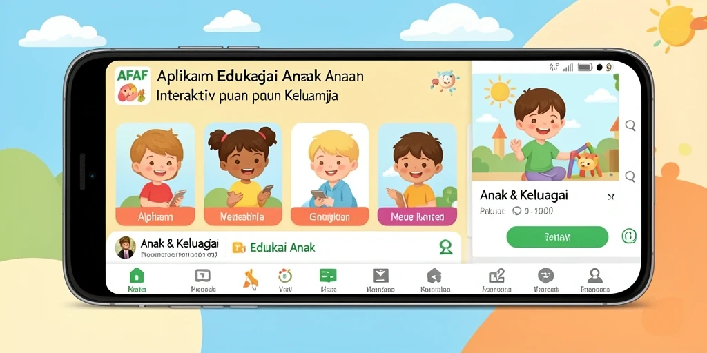 Tampilan antarmuka AFAF yang user-friendly untuk anak-anak.
