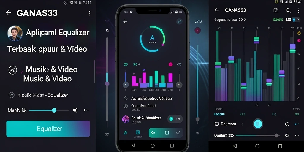 Antarmuka aplikasi Equalizer GANAS33 yang user-friendly dan fungsional.