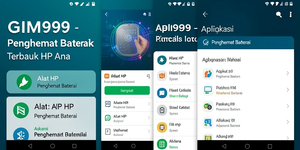 Antarmuka GIM999 menampilkan analisis baterai secara jelas dan mudah dipahami.