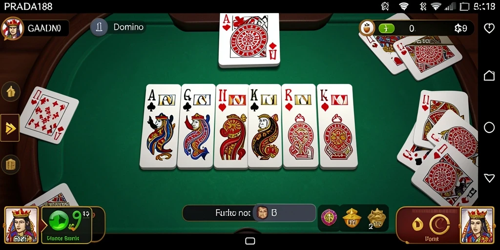 Tampilan antarmuka menarik dari game Domino PRADA188 yang seru.